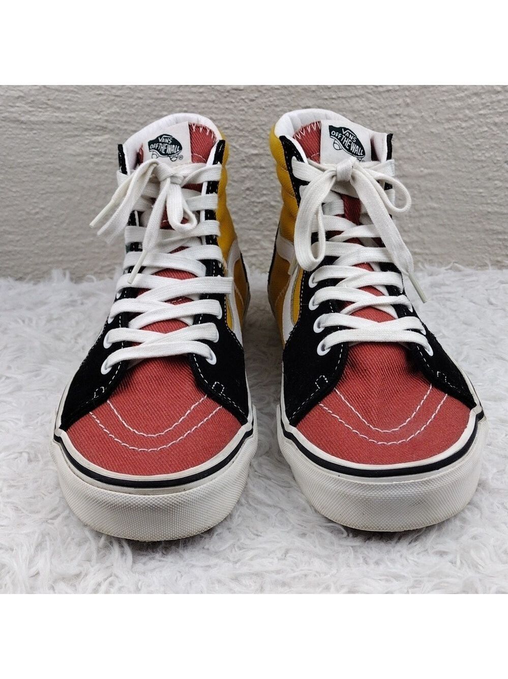 Vans Off The Wall Sk8 Unisex Multi Color Block Canvas Lace Up Hightop Sneaker - Picture 2 of 16